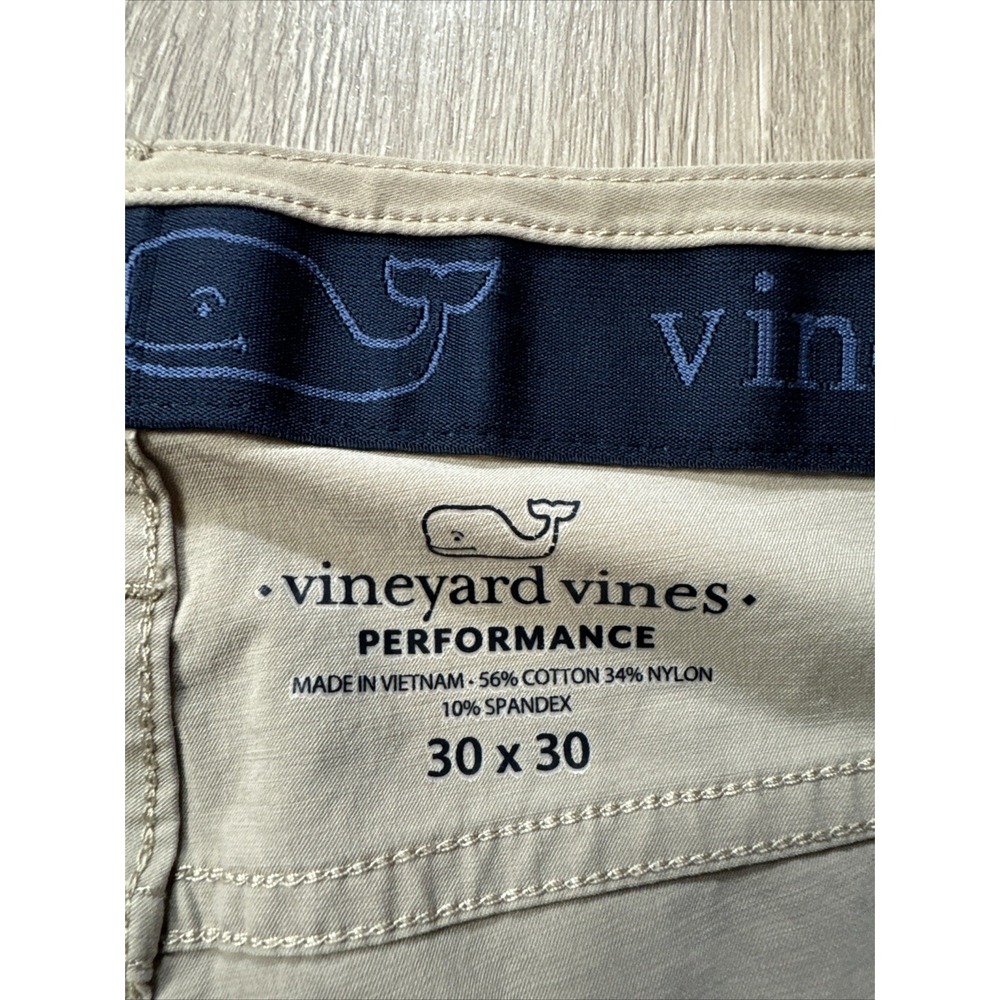 Vineyard Vines Performance Golf Pant Mens 30 Actual 32x32 5 Pocket Chino Beige